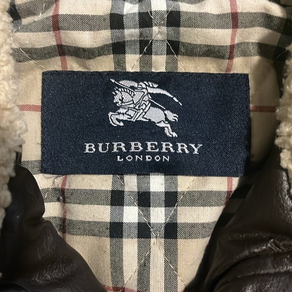 Vintage Burberry Leather Bomber Jacket - Picture 2 of 9